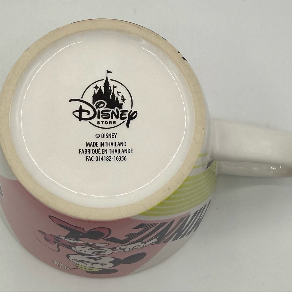 Mickey & Minnie Mouse Set of 2 Mugs Disney Store 80s Style Geometric Coffee NWOT - Picture 7 of 14